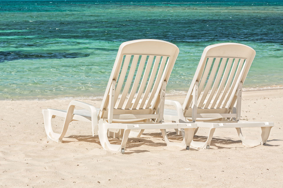 lounge chair on beach